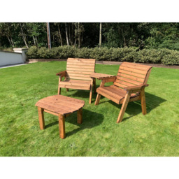 Charles Taylor Grand 2 Seater Angled Companion Seat with Coffee Table - thumbnail 2