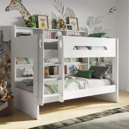 Flair Interstellar Wooden White Bunk Bed