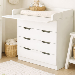 Kidsaw 1580 4 Drawer White Baby Changing Unit