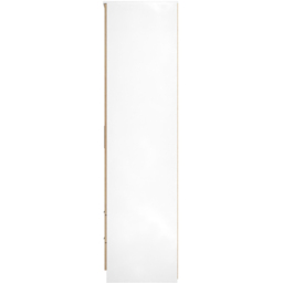 Crowndale Java Slatt Effect and White 2 Door 2 Drawer Tall Wardrobe Ready Assembled - thumbnail 3