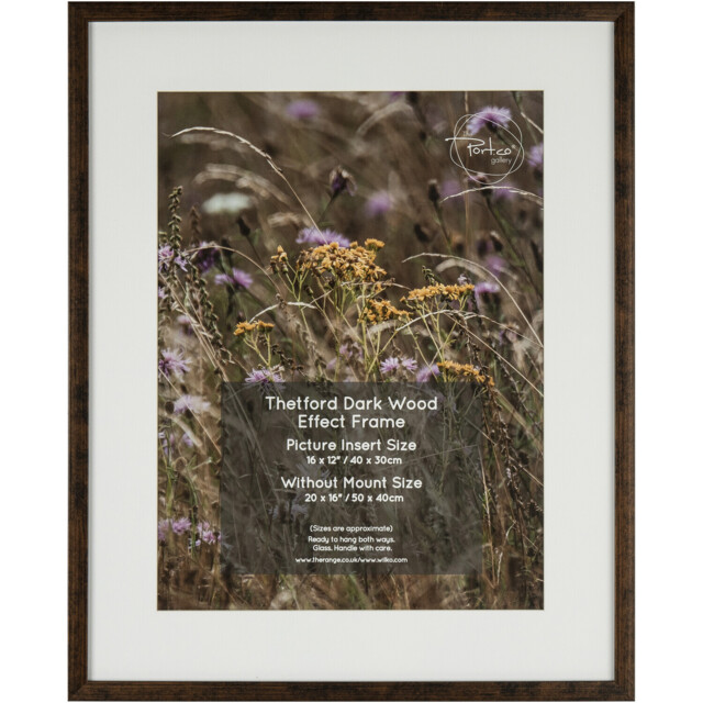 Thetford Brown Dark Wood Effect Photo Frame 20 x 16 inch - image 1