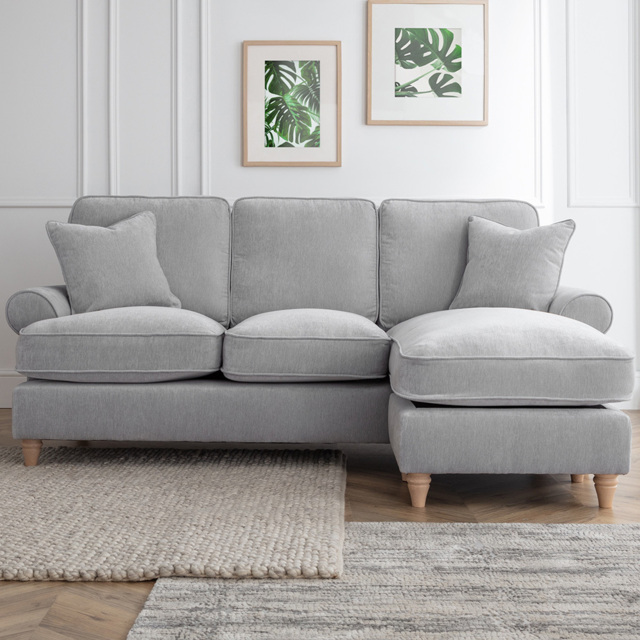 The Victoria 3 Seater Ice Right Hand Chaise Sofa - image 1