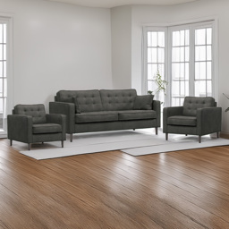 Eden Graphite Chenille 5 Seater Sofa Suite - thumbnail 1