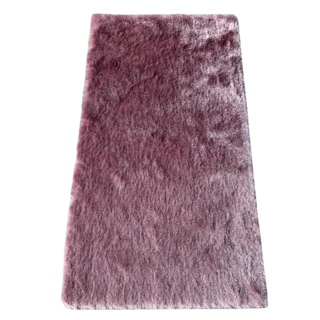 Rose Silky Shaggy Rug 80 x 150cm - image 1