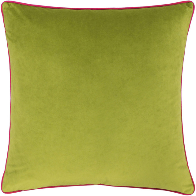 Furn Meridian Velvet Lime and Hot Pink Cushion 45 x 45cm - image 1