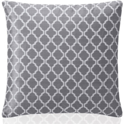 Alan Symonds Jacquard Weave Silver Geometric Cushion with Polyester Filled Pad 45 x 45cm 4 Pack - thumbnail 2