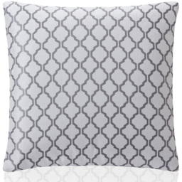Alan Symonds Jacquard Weave Silver Geometric Cushion with Polyester Filled Pad 45 x 45cm 4 Pack - thumbnail 3