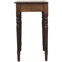 Artisan Furniture Heritage Brown Single Drawer Solid Wood Desk with Turned Legs - thumbnail 4