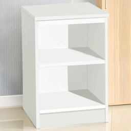 R White Cabinets 2 Tier White Desk Height Bookcase