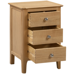 Julian Bowen Cotswold Natural 3 Drawer Bedside Table - thumbnail 4