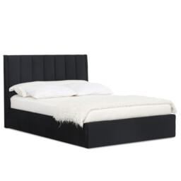Willow Double Black Storage Ottoman Bed - thumbnail 2