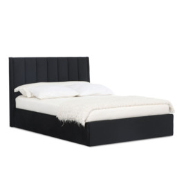 Willow Double Black Storage Ottoman Bed - thumbnail 4