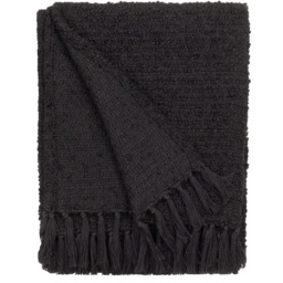 Yard Candar Black Textured Boucle Throw 170 x 130cm