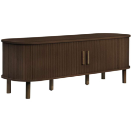 Birlea Axel 2 Sliding Door Walnut Fluted Small TV Unit - thumbnail 2