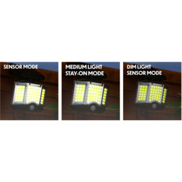 St Helens Black Solar Powered LED Security Wall Lamp with Remote Control - thumbnail 4