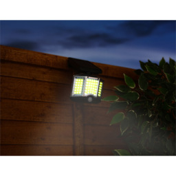 St Helens Black Solar Powered LED Security Wall Lamp with Remote Control - thumbnail 2