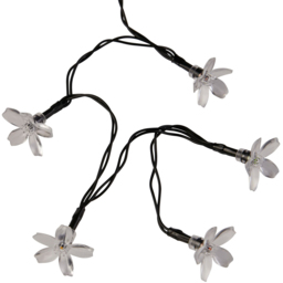 Lighting Collection IP44 Blossom Solar LED Outdoor String Lights - thumbnail 4