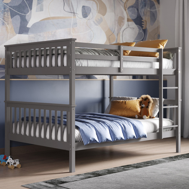 Flair Tetrad Grey Small Double Detachable Bunk Bed - image 1