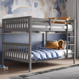 Flair Tetrad Grey Small Double Detachable Bunk Bed - thumbnail 1