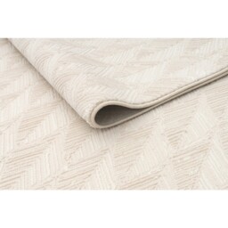Textured Leaf Rug Neutral 120cm - thumbnail 3