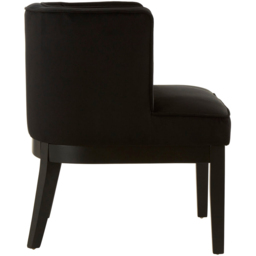 Premier Housewares Daxton Black Velvet Curved Back Chair - thumbnail 3