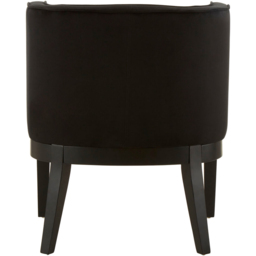 Premier Housewares Daxton Black Velvet Curved Back Chair - thumbnail 4