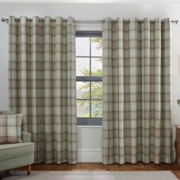 Divante Hatfield Check Green Blackout Curtains 183 x 168cm