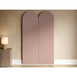 SOLACE+CO Cirrus Pink Velvet Headboard Panel 2 Pack - thumbnail 4