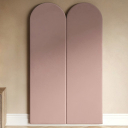 SOLACE+CO Cirrus Pink Velvet Headboard Panel 2 Pack - thumbnail 1