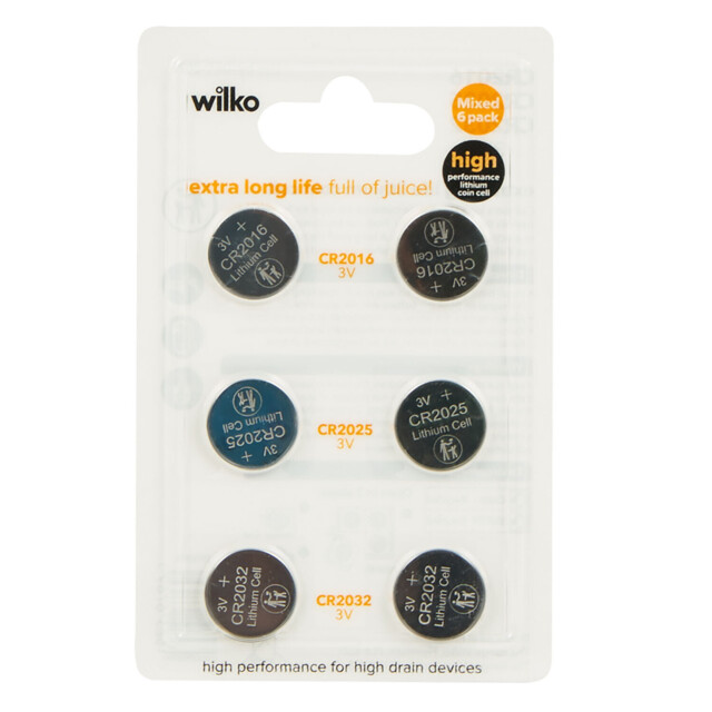 Pack of 6 Coin Cells