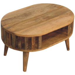 Artisan Furniture Ariella Brown Single Shelf Solid Wood Mini Coffee Table - thumbnail 4