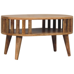 Artisan Furniture Ariella Brown Single Shelf Solid Wood Mini Coffee Table - thumbnail 3