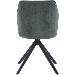 Core Products Aspen Set of 2 Light Green Cord Fabric Swivel Dining Chair - thumbnail 3
