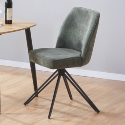 Core Products Aspen Set of 2 Light Green Cord Fabric Swivel Dining Chair
