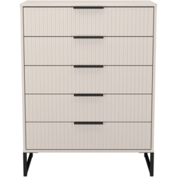Crowndale Fluted 5 Drawer Kashmir Matt Chest of Drawers Ready Assembled - thumbnail 2