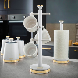 Tower Cavalletto White Mug Tree and Towel Pole Set - thumbnail 4