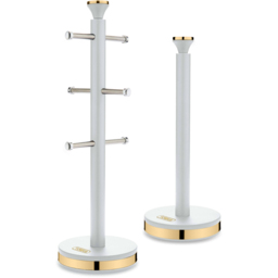 Tower Cavalletto White Mug Tree and Towel Pole Set - thumbnail 2