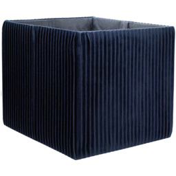 Homebase Pleated Navy Cube Storage Insert 4 Pack - thumbnail 4