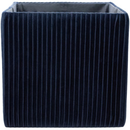Homebase Pleated Navy Cube Storage Insert 4 Pack - thumbnail 3