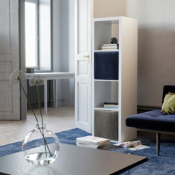 Homebase Pleated Navy Cube Storage Insert 4 Pack - thumbnail 2