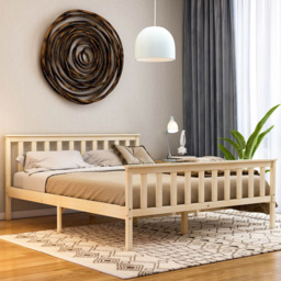 Vida Designs Milan King Size Pine High Foot Wooden Bed Frame - thumbnail 1
