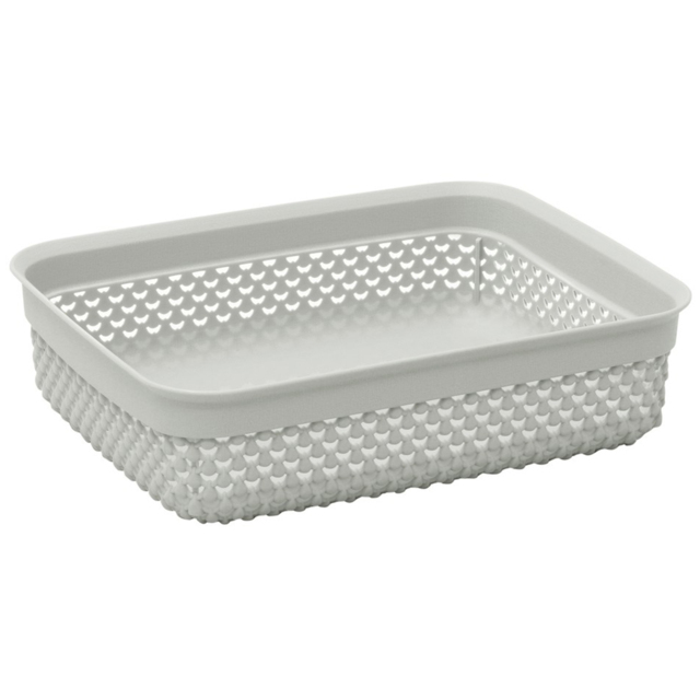 JVL Droplette 2.2L Ice Grey Storage Basket - image 1