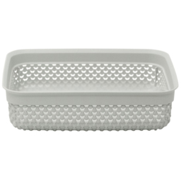 JVL Droplette 2.2L Ice Grey Storage Basket - thumbnail 3