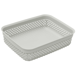 JVL Droplette 2.2L Ice Grey Storage Basket - thumbnail 4