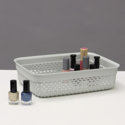 JVL Droplette 2.2L Ice Grey Storage Basket - thumbnail 2