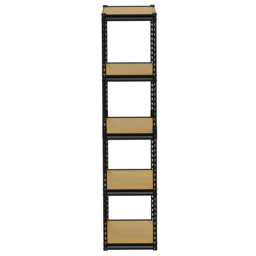 Handy 5 Tier Black Shelving Unit 90 x 180 x 40cm - thumbnail 4