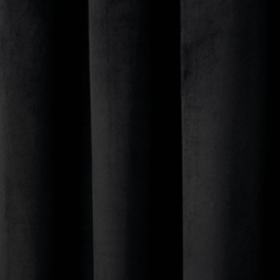 Divante Vermont Velvet Blackout Eyelet Curtain Black 168 x 137cm - thumbnail 4
