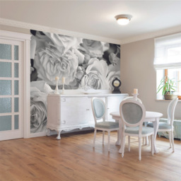 Origin Murals Petals Grey Wall Mural - thumbnail 3