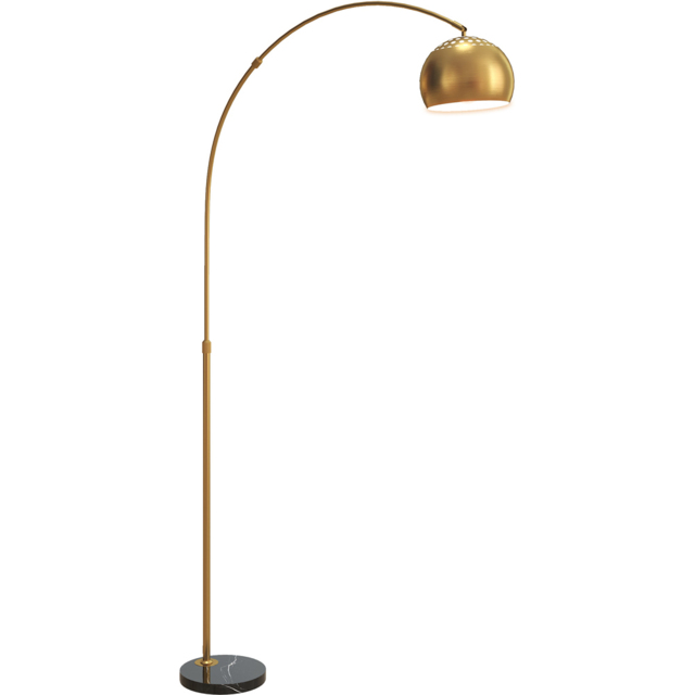 Portland Gold Tone Arc Floor Lamp - image 1