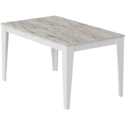 Decorotika Bud 4 Seater White Marble Effect Dining Table - thumbnail 3